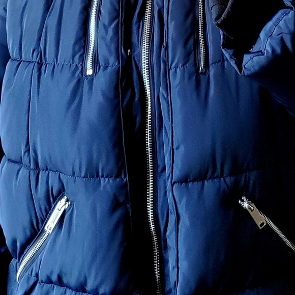 HFX Dark Blue Puffer Jacket with Hood - Picture 4 of 10